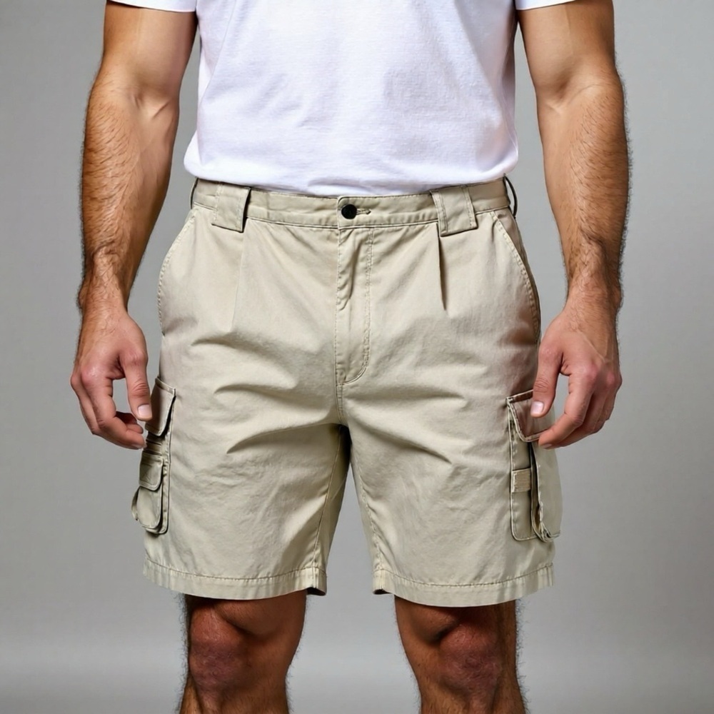 Orvis Cargo Shorts Mens Size 44 Tan 100% Cotton Fishing Camping Hiking